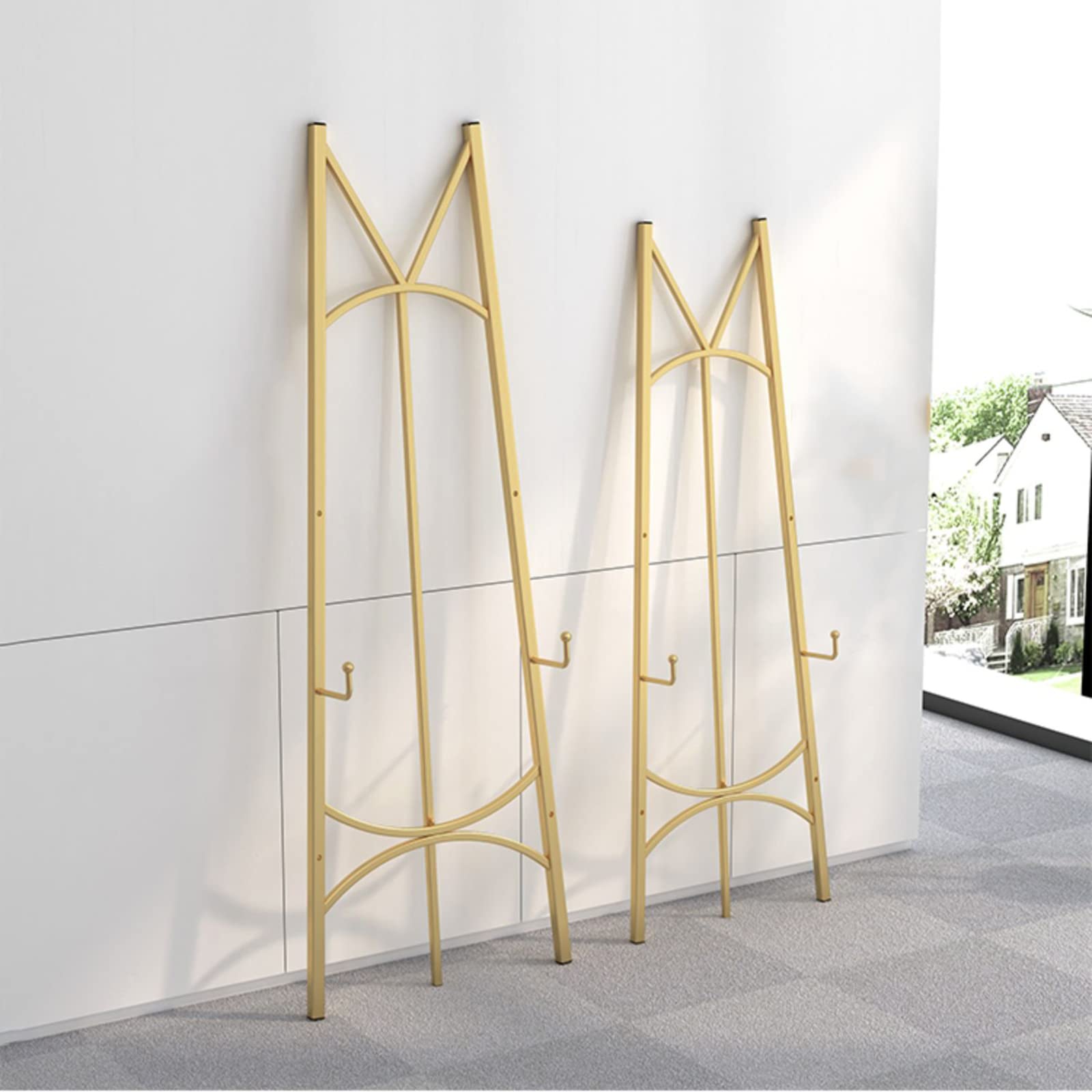 RUHEN Caballete de 120/150 cm de Alto, trípode en Forma de A, Caballete de Metal con Soporte de Lienzo Ajustable, Caballete de exhibición de Piso para Carteles de Bodas, fácil de Plegar