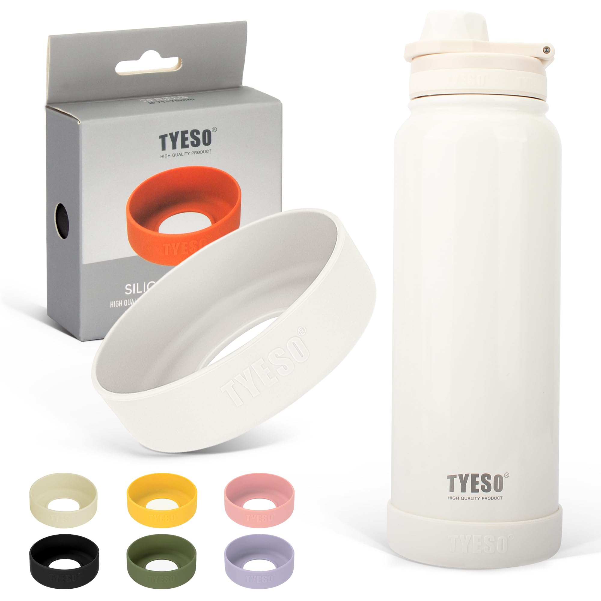 Amazon｜TYESO ウォーターボトルカバー シリコン製 水筒 タンブラー 底