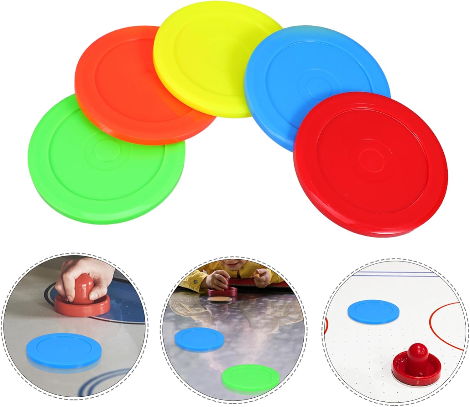 5pcs Bulk Hockey Pucks Ice Hockey Games Accessories Small for Boys and Girls Adults