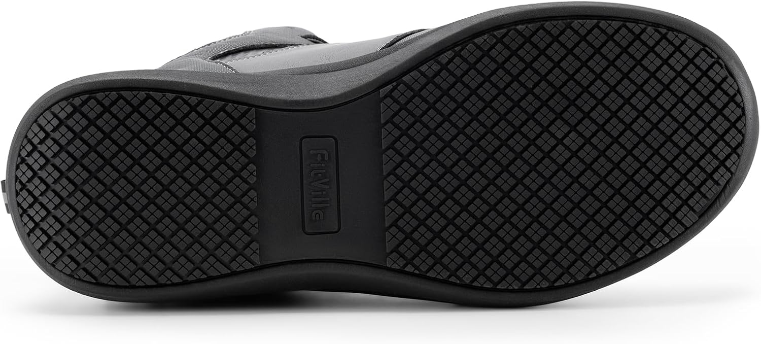 FitVille Wide Work Boots for Men Composite Toe Safety Work Shoes Slip-Resistant Work Boots Waterproof Lightweight - SteelCore