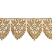 2-Yards 3" Metallic Lace Trim for Bridal, Costume or Jewelry, Crafts and Sewing, LP-MX-3399 (Gold)