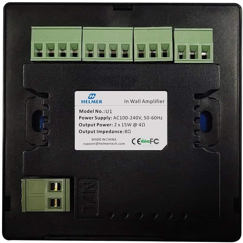 HELMER in Wall Stereo Audio Amplifier Black, U1