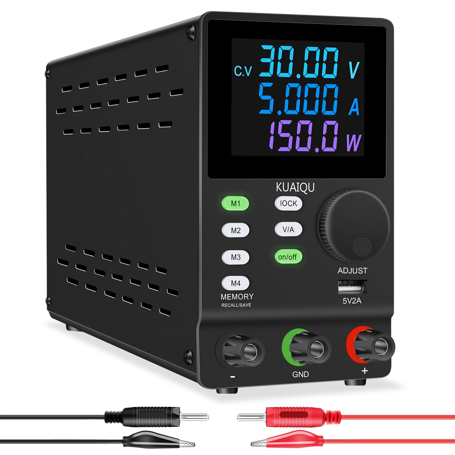 DHRUVPRO KUAIQU SPPS305D Black Adjustable 30V 5A Laboratory Variable Adjustable Dc Switching Power Supply Maintenance Power