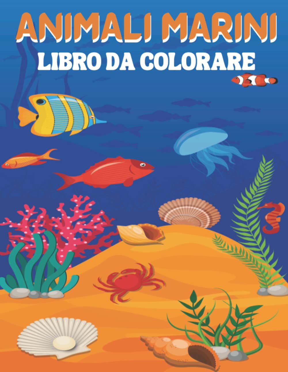 Sacchetti Colorare Tela 12 Pezzi - Tema Mare Animali Oceano Con Coulisse 35x25cm