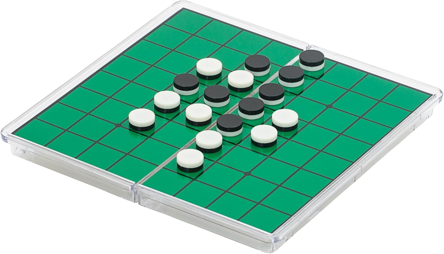 Mini Reversi Board Game Set -6″, Magnetic Folding Travel Board Game for Kids (Mini Pocket Crystal Style)