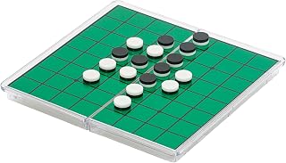 Mini Reversi Board Game Set -6″, Magnetic Folding Travel Board Game for Kids (Mini Pocket Crystal Style)