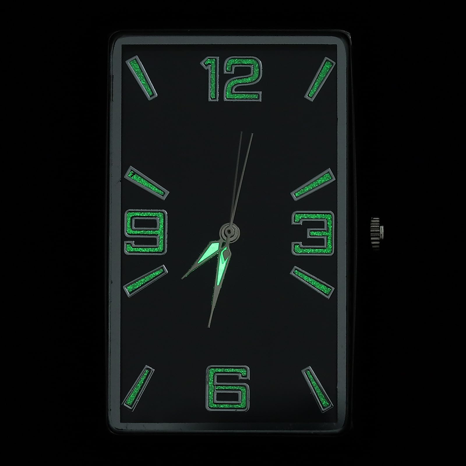 ifundom Reloj Analógico Material de Aleación y Vidrio Cuadrado para Coche Diseño Individual Operación Simple y Ahorro Decoración del Salpicadero