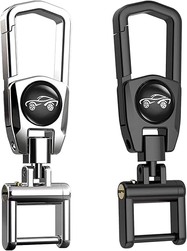 Miniatura 10 de Llavero de metal para automóvil, resistente con 2 llaveros desmontables, clip para llavero para llavero, accesorios para hombres y mujeres