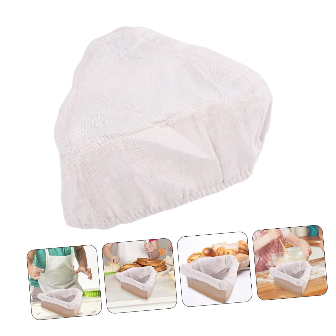 Lot De 5 Couvercles En Coton Pour Fermentation - Réutilisables, Respirants, Anti-poussière, Lavables, 11x11 Cm