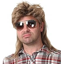 Mullet Wigs for Men 80s Costumes Fancy Party Accessory Cosplay Halloween Wig (Light Brown)