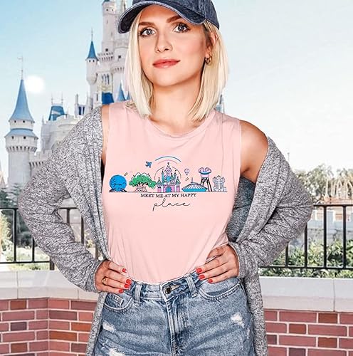 Miniatura 2 de FASHGL Magic Kingdom - Camiseta sin mangas para mujer, con texto en inglés "May The Magic Be with You", camiseta sin mangas con gráficos