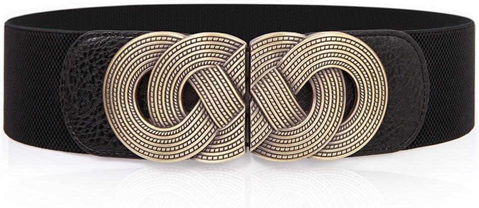 Women Retro Wide Elastic Waist Belt Stretch Waist Band Cinch Boho Belt