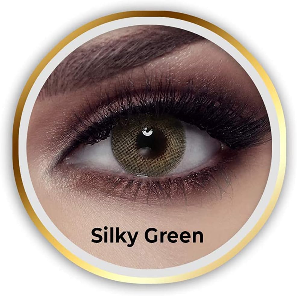 Bella Elite Original Unisex Cosmetic Contact Lenses, 3 Months Disposable (Silky Green)