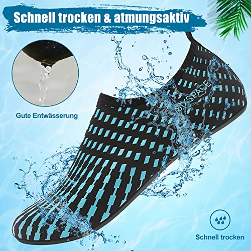 Foto von Sixspace Badeschuhe Damen Herren Schwimmschuhe Wasserschuhe Strandschuhe Barfußschuhe Surfschuhe für Wassersport Strand Pool Surf Yoga Blau(39 EU)