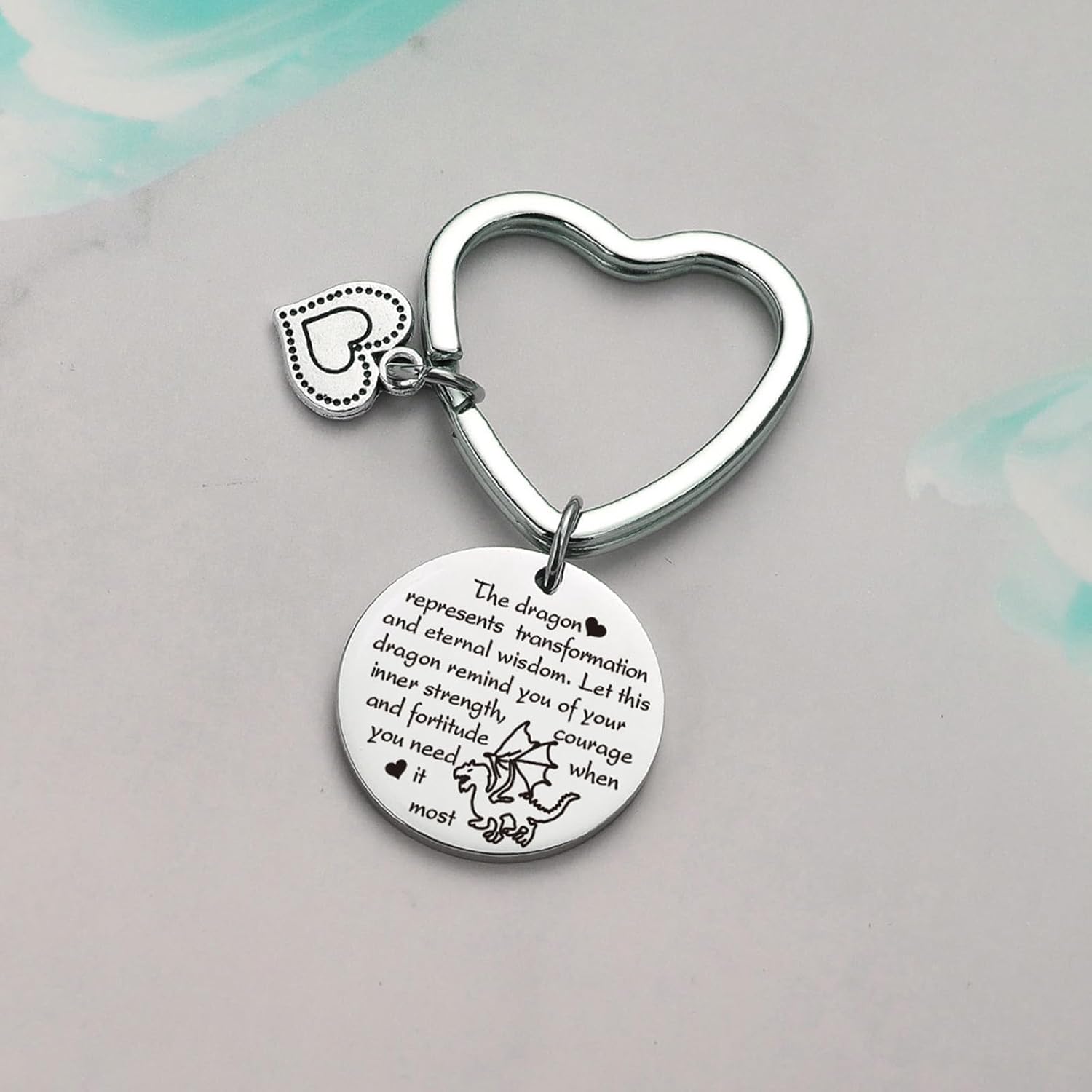 Dragon Inspired Keychain for Women Keychains Adults Stuff Things Dragon Charm Keychain Dragon Themed Gift image 5