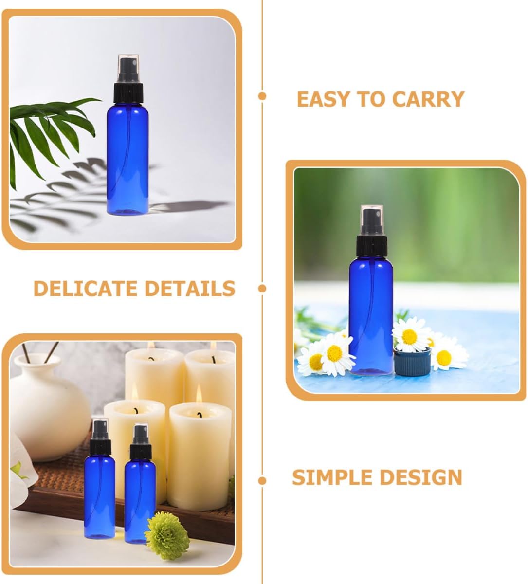 BETOOKY 12pcs Refillable Spray Bottles 100ml Small Empty Liquid Spray Bottles for Travel Beauty Personal Care with Press Pump