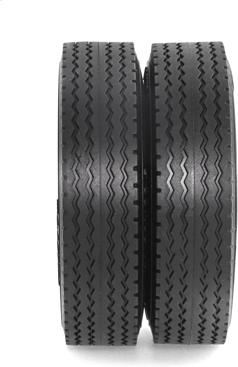 1/14 RC Front Or Rear Tractor Truck Tires RC Rubber Traile Wheels Tyres For Tamiya 1:14 Scale Tractor Trailer Truck Car Upgrades Or Other 1/14 Truck Models 4PCS (Rear Tires)