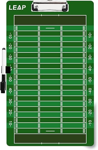 Miniatura 8 de LEAP Portapapeles de entrenador de doble cara táctica de alta calidad con tablero de marcador de borrado en seco completo y media cancha para