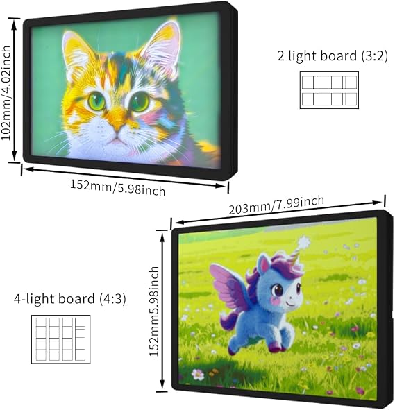 3D Printing DIY Light Panel LED Lithophane Backlight Board for Bambu Lab 3D Printers, USB PCB Light Board Light-transmitting for Photo Model Creative Component
