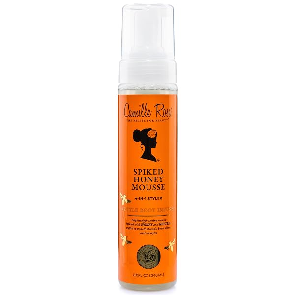Camille Rose Spiked Honey Mousse – 4-in-1 Hair Styling Mousse with Rice Water for Softness, Strength, Shine, Frizz-Con
