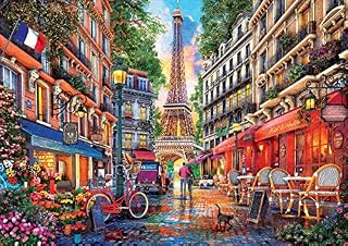 1000 Pieces Paris, Dominic Davison for Adult Holiday Wooden Puzzles Mental Challenges Educational Games Relaxing Family Activities