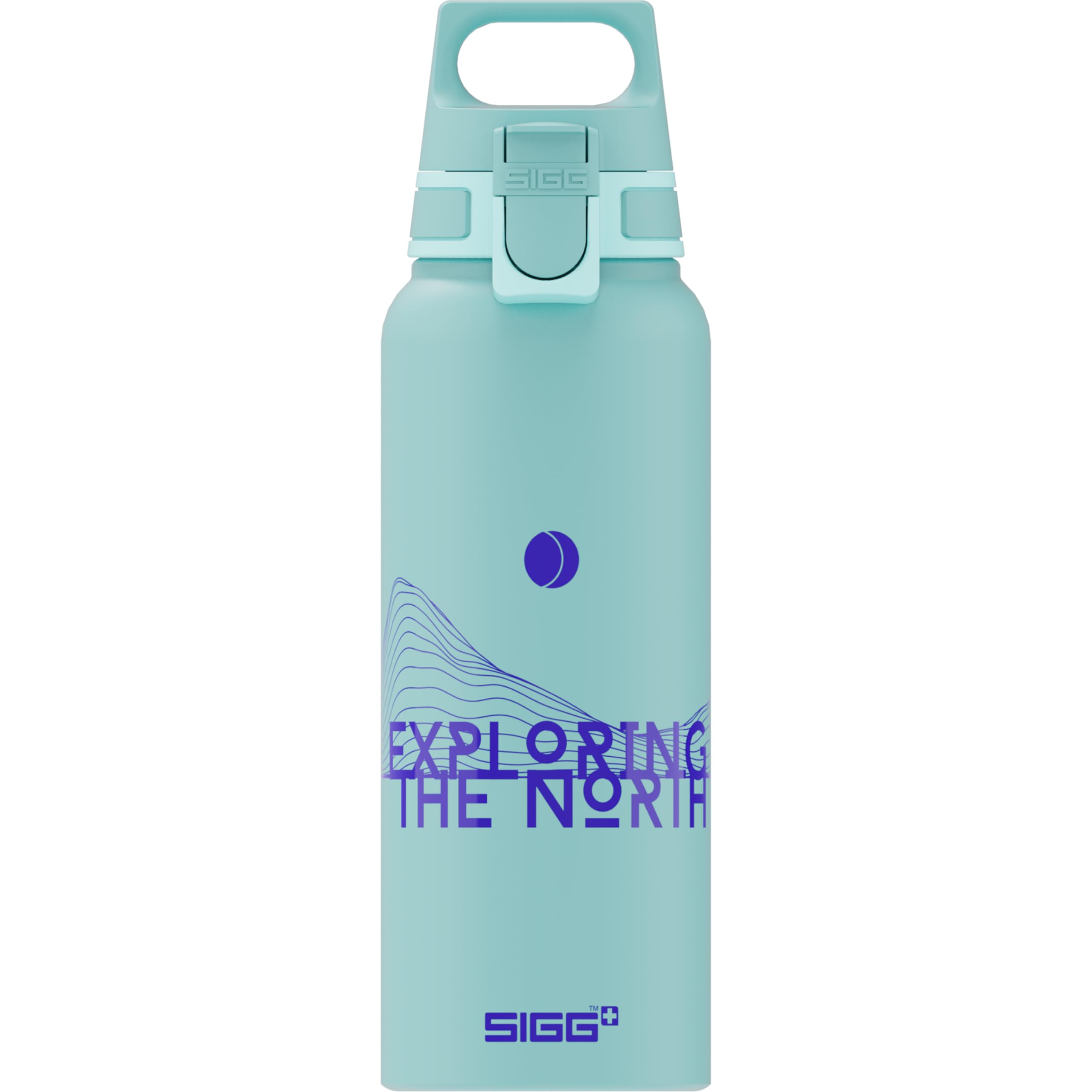 SIGG - Aluminium Water Bottle - WMB Pathfinder Glacier - Climate Neutral Certified - Suitable for Carbonated Beverages - Leakproof - Lightweight - BPA Free - Glacier with Design - 1L