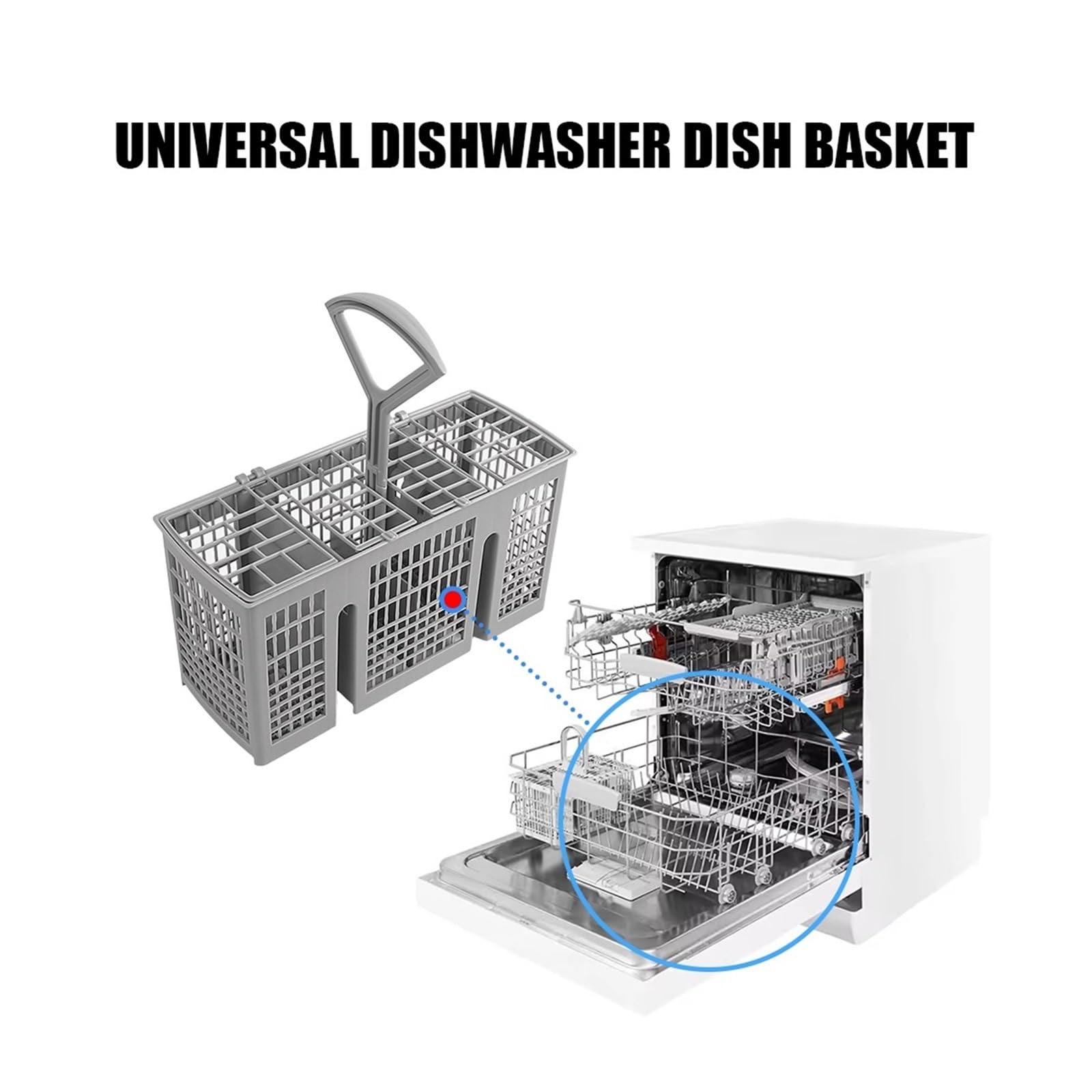 Cestello universale per posate per lavastoviglie – Organizer per utensili durevole per la maggior parte delle lavastoviglie Conservazione efficiente dell'argenteria facile da pulire essenziale per la