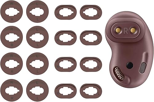 Galaxy Buds Live Adapter Tips Earbuds, 8 pares de almohadillas de repuesto SL, 2 tamaños de silicona para las orejas, puntas de ala compatibles con