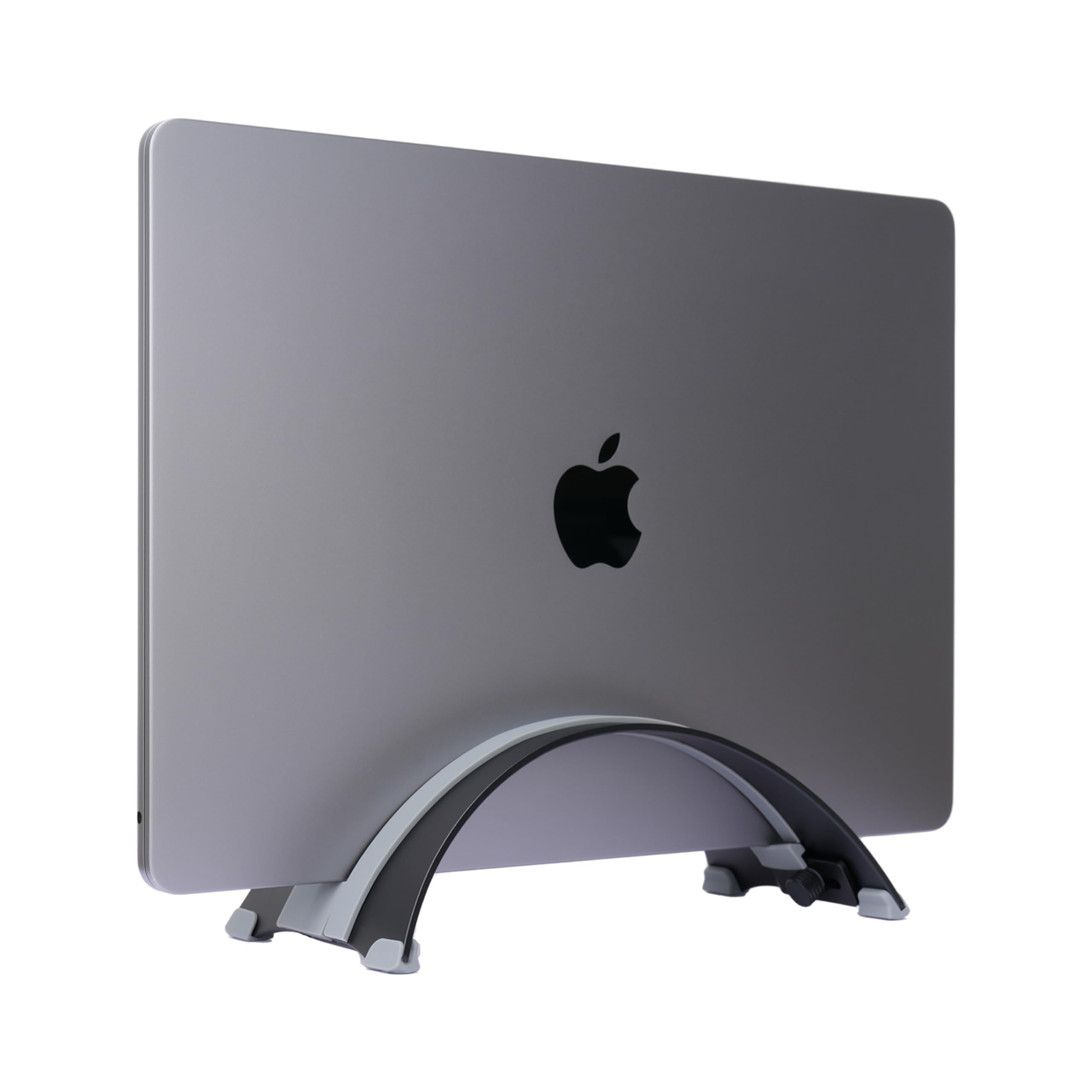 Supporto Verticale Regolabile per Laptop-Alluminio 6061, Precisione CNC, Finitura Anodizzata, Adatto a Tutti i Laptop Inclusi Quelli da 17 Pollici, Design Ventilato, Pad Antiscivolo in Silicone