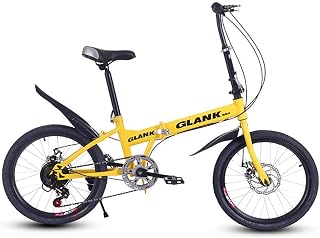 20 Inch Folding Bicycle Double Disc Brake Student Bicycle Variable Speed Folding Bicycle Alloy Frame Single Speed Bicycles