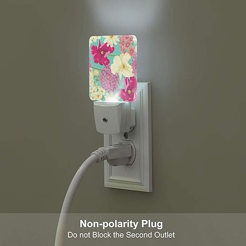 Miniatura 3 de Luces nocturnas de rosas rosadas enchufables LED con sensor automático del anochecer al amanecer, lámpara de noche para niños, niñas, niños,