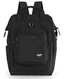 himawari 14.9 inch Women's Laptop Backpack, Large Capacity College Schoolbag, Waterproof Travel Bag for Men & Women-0403-03#Black