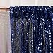 Poise3EHome 6FT x 8FT Navy Blue Sequin Photography Backdrop Curtain for Party Decoration, Navy Blue