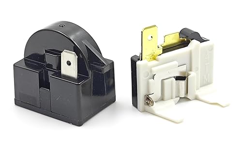 Miniatura 5 de Relé de arranque del compresor Kit de sobrecarga PTC de 4.7 ohmios de 1 pin compatible con mini refrigeradores compactos refrigeradores de vino para