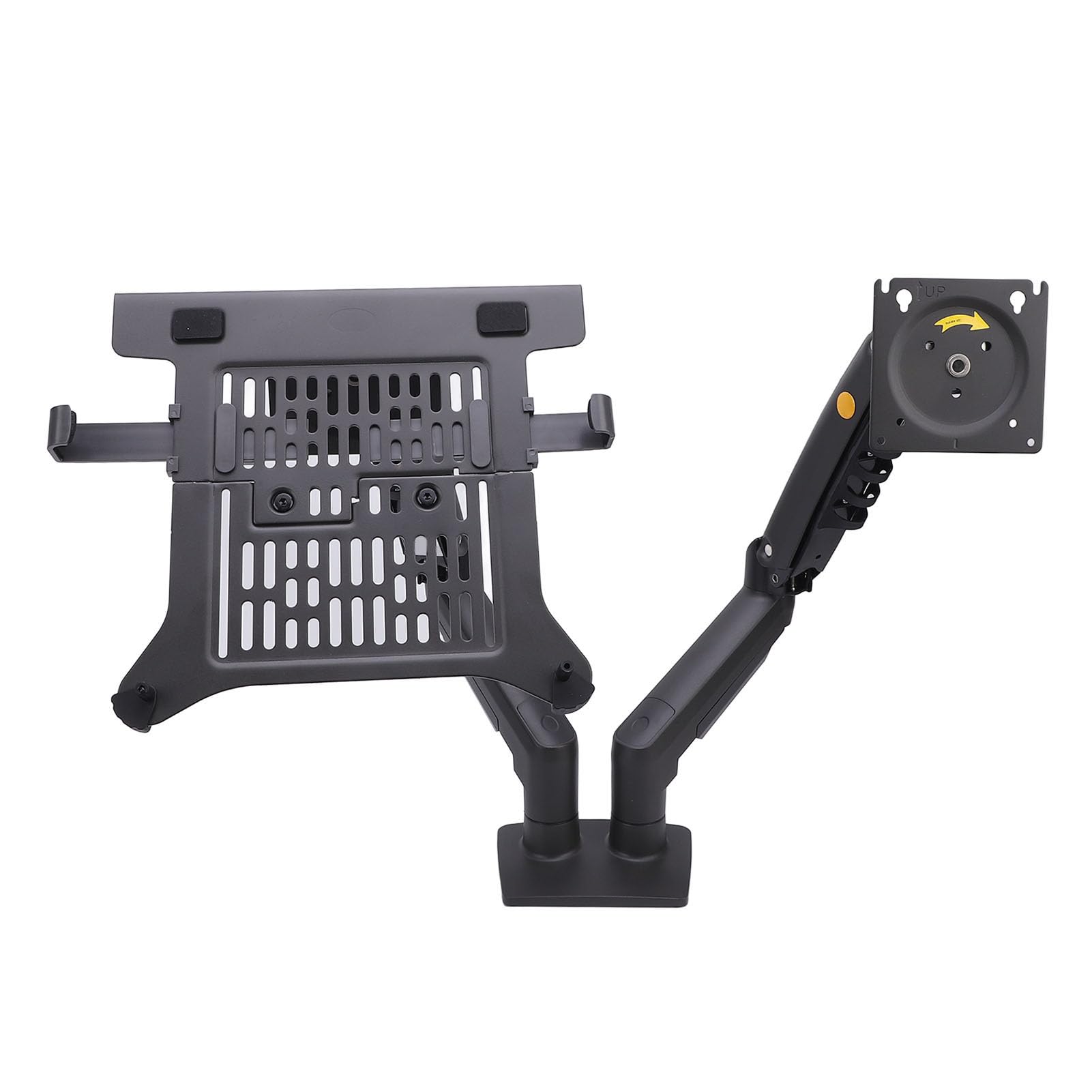 Cosiki Supporto Regolabile per Display e Laptop F160-FP Supporto a Doppio Braccio per Display da 17-30" e Laptop da 10-17" per Giochi e Programmazione