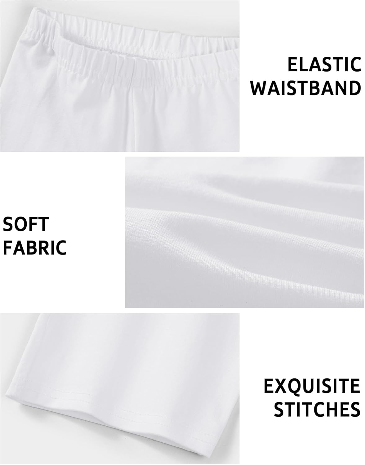 3 Pack Girls Bike Shorts Kids Cotton Cartwheel Athletic Gymnastics Shorts for Running Dance - Image 4