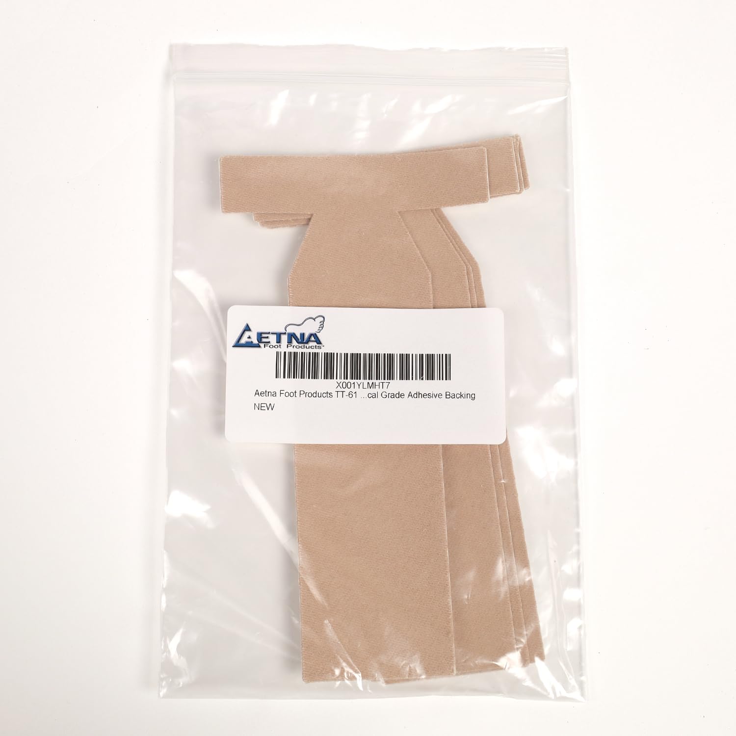 Aetna Foot Products-Adhesive Turf Toe T-Strap – Pack of 100 – Big Toe Brace Straightener – 100% Cotton Moleskin for Support – Medical Grade Adhesive