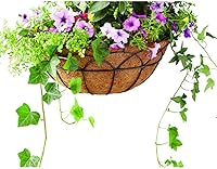 Vista 4 de Revestimientos de coco para macetas de 20 pulgadas, 2 piezas de repuesto de fibra de coco para cestas redondas, contenedores de jardín