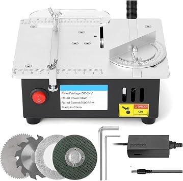 Mini Multifunctional Table Saw Electric Desktop Saws Small Household DIY Cutting Tool Woodworking Bench Lathe Cutter Machine for Beginners DIY UseS-2 Set