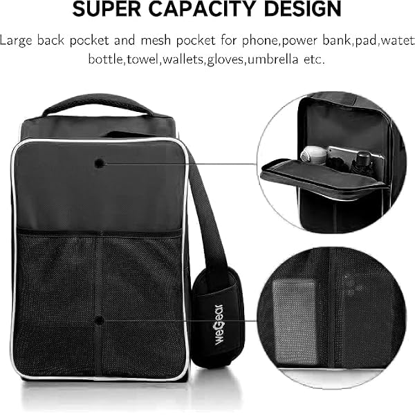 CELLGEAR Skate Bag Adults Roller Skates Bag,Large Capacity Ice Skates Carry Bag with Adjustable Shoulder Strap Nylon Inline Skate Bags for Girls Boys Women Men by CELLGEAR - Used condition - Image 4