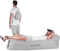 Naturehike Vízálló Felfújható Lounger Szürke - Hordozható Strand és Kempingágy 2
