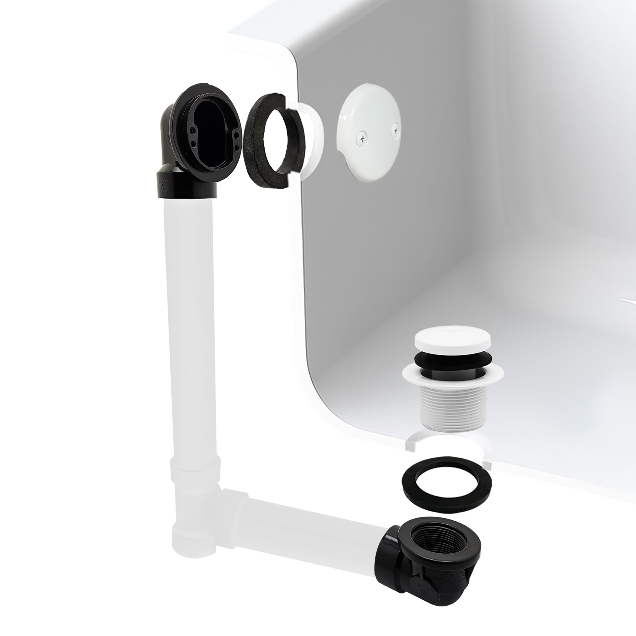 Westbrass D534-50 Paquete de Fontanero, Revestimiento en Polvo Blanco