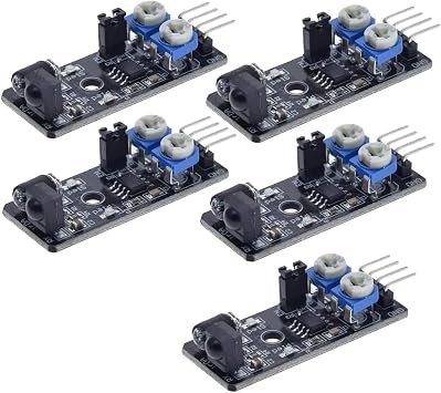 HiLetgo 5pcs IR Infrared Obstacle Avoidance Sensor Module 4 Pin for Smart Car Robot