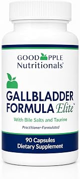 Gallbladder Formula Elite Ox Bile Salts, Taurine & Digestive Enzymes for Healthy Fat Digestion, Bile Flow & Digestive Comfort 90 Capsules