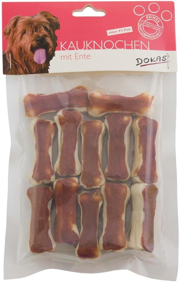 Dokas Kauknochen mit Ente, 12 STK, Maße: 5 cm : Amazon.de: Haustier