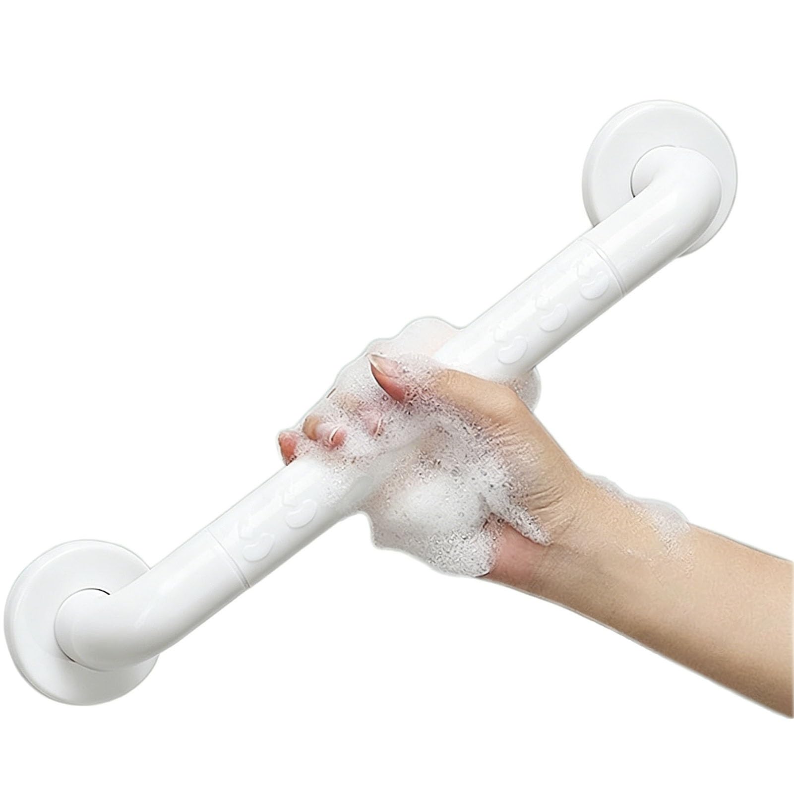 FKXSXAZ Shower Balance Grab Bar for Bathroom Bathtub, Fluorescent Circle Safety 38cm 48cm 58cm Toilet Support Handrails Handicap Elderly Injury, Towel Rail Wall-Mounted Grip(B,48cm(18.89in