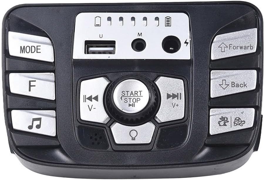 Central Control Unit for Ride On Car, 12V/24V Power Control Module with Music Player and Battery Display, Vehicle Dashboard Parts(C 12V)