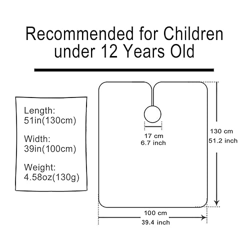 Miniatura 7 de Capas de corte de cabello para niños, impermeables, capas de champú para niños y niñas, 39 x 51 pulgadas (vehículo de construcción)