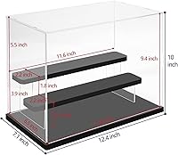 Vista 2 de Choowin Vitrina de acrílico transparente de 3 niveles para coleccionables, mini figuras, Pop Mart, Labubu, Sonny Angel, Smiski - Caja de exhibición