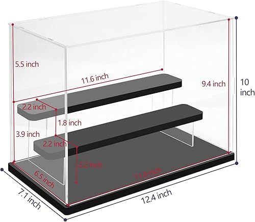 Miniatura 2 de Choowin Vitrina de acrílico transparente de 3 niveles para coleccionables, mini figuras, Pop Mart, Labubu, Sonny Angel, Smiski - Caja de exhibición